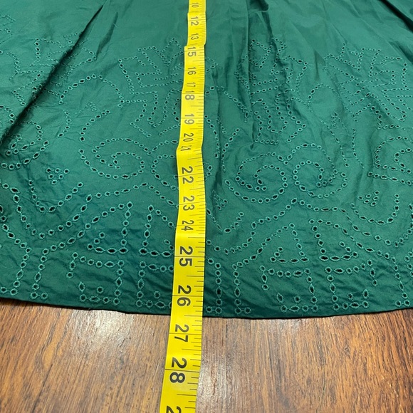 Talbots Green A-Line Skirt with Embroidery - Picture 3 of 10